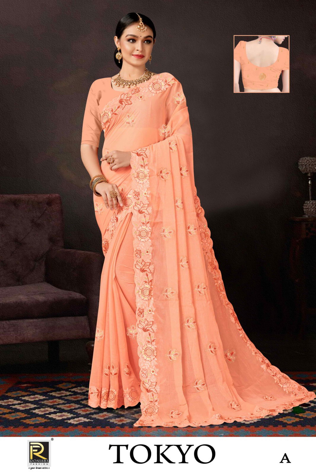 Ronisha Tokyo Designer Party Wear Sarees Catalog